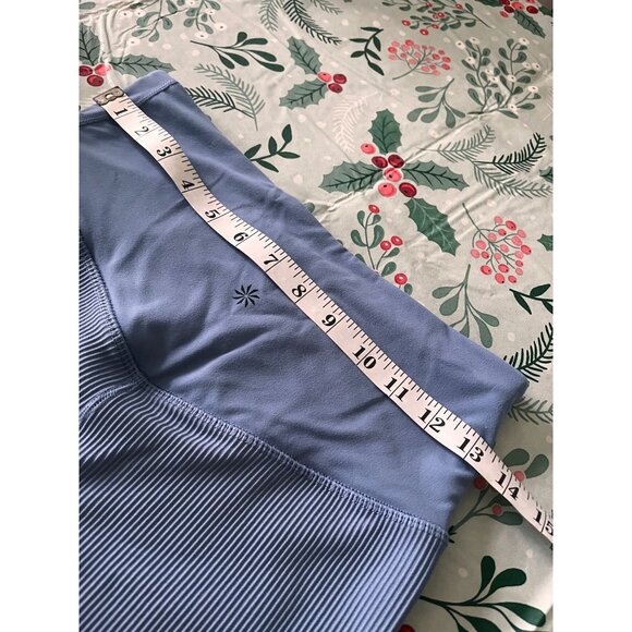 Athleta Elation Crossover Rib 7" Shorts Womens Purple Athletic High Rise medium - Picture 7 of 10